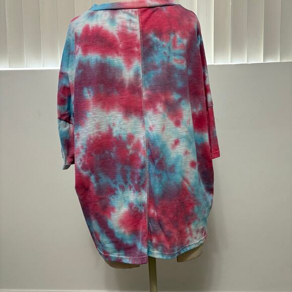 NWT HOPELY Tie Dye Pink Women's Hipster T-Shirt Small - Picture 3 of 5